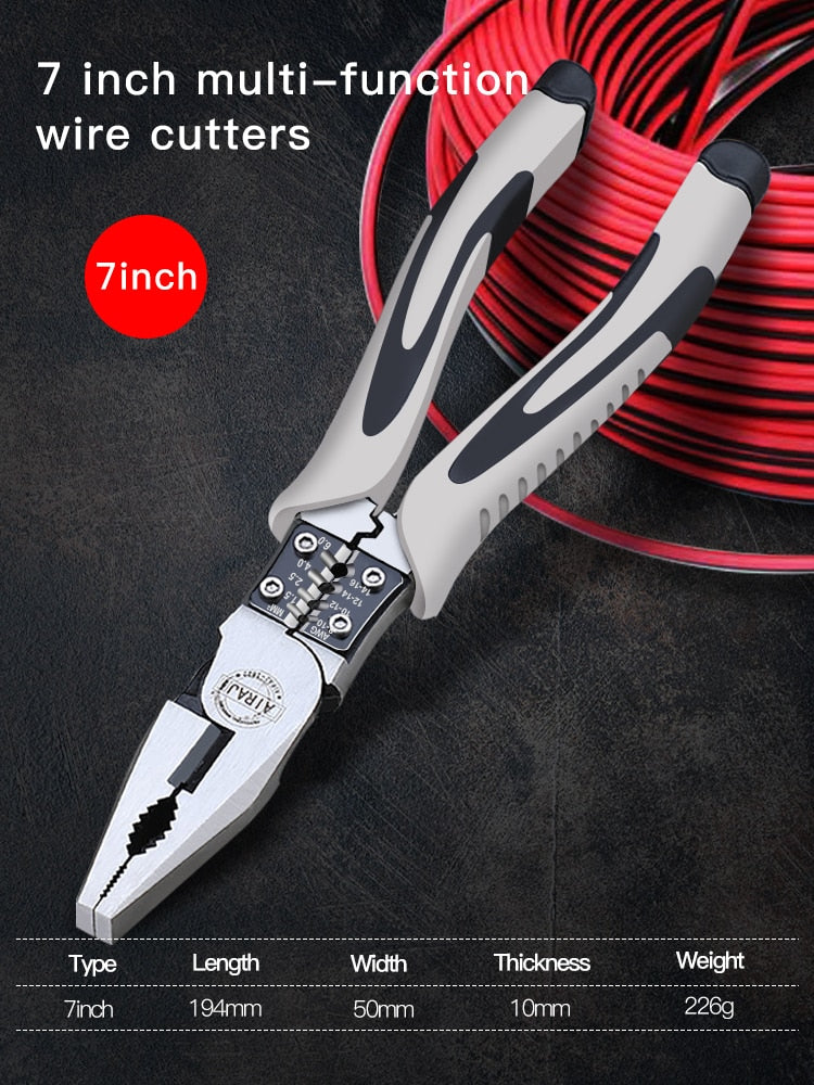 AIRAJ Universal Multifunctional Diagonal Wire Pliers Needle Nose Pliers Hardware Tools Universal Wire Cutters Electrician