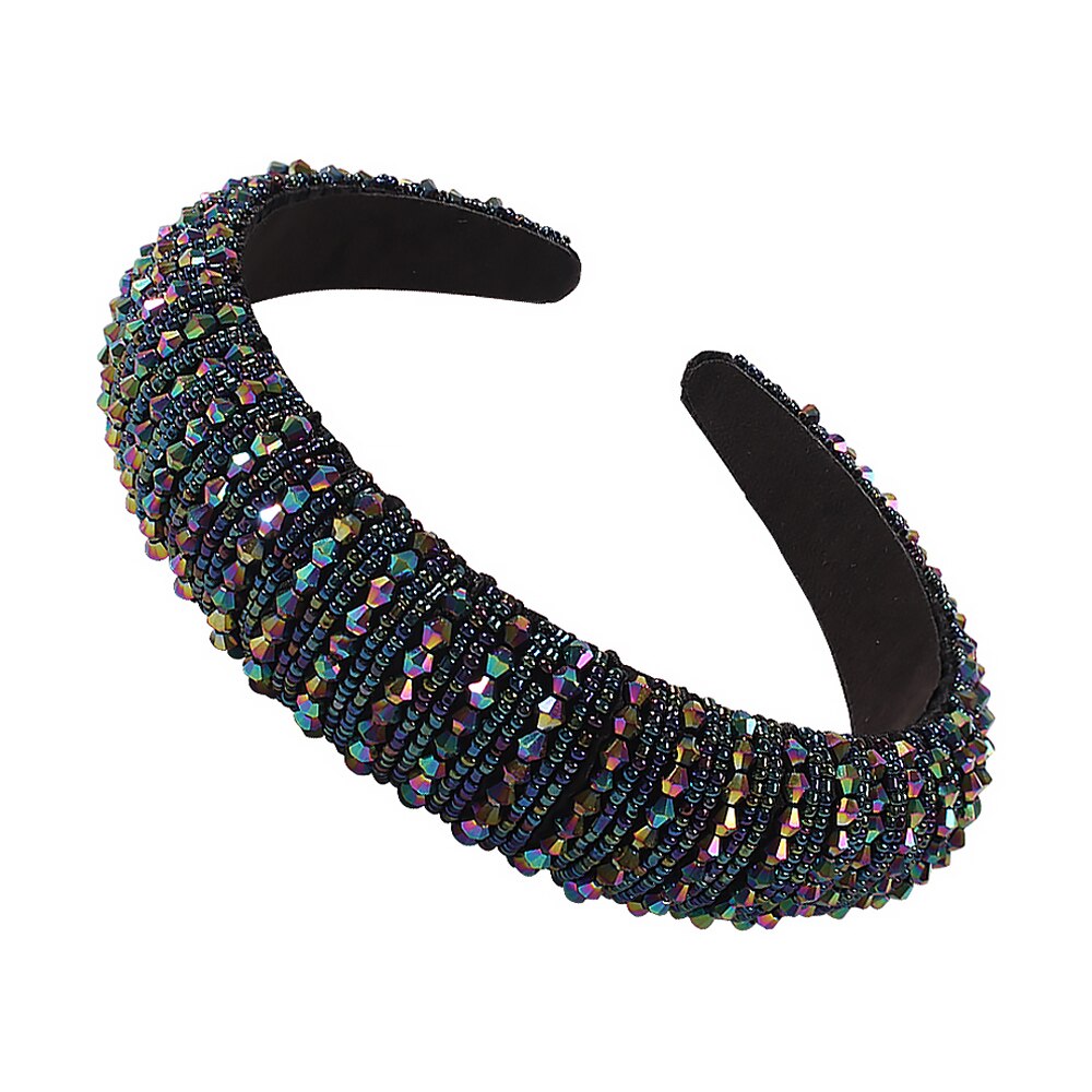 Colorful Crystal Hairbands Rhinestone Padded Headband Party Wedding Hair Hoop For Women Girls Hair Accessories Headpieces Gifts