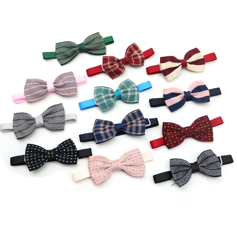 Wholesale 100pcs Pet Dog Cat Bowties Collar Pet Bows Puppy Cat Ties Bow Tie Neckties Samll -dog Pet Cat Grooming Supplies