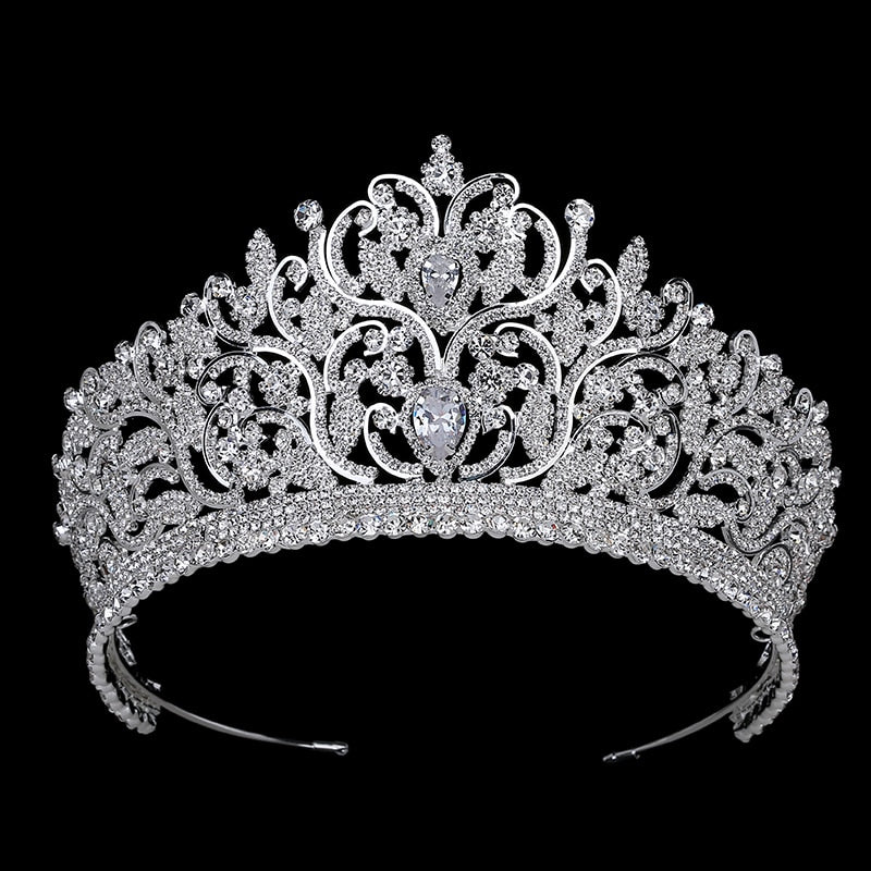 Crown Hadiyana Goegeous Women Party Hair Jewelry Vintage Luxury Rhinestone Wedding Hair Accessories BC3801 Corona Princesa