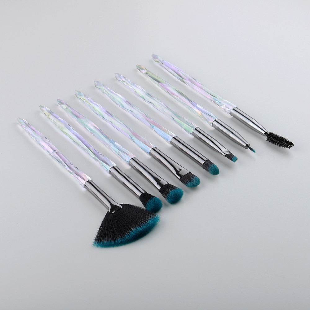 FLD Eye Brush Diamond Makeup Brushes Set Eye Shadow Lip Eyebrow Brushes High Quality Professional Lip Eyeliner Tools