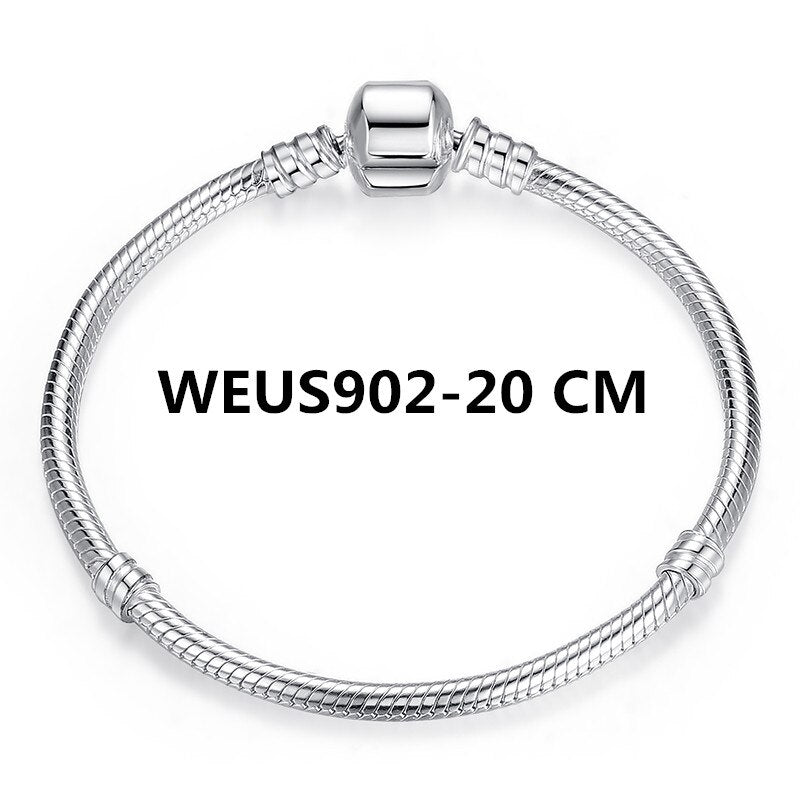 Exquisite BISAER ECB029 Classic Round Link Bracelet - 925 Sterling Silver with AAA Zircon - Certified Fine Jewelry for Women