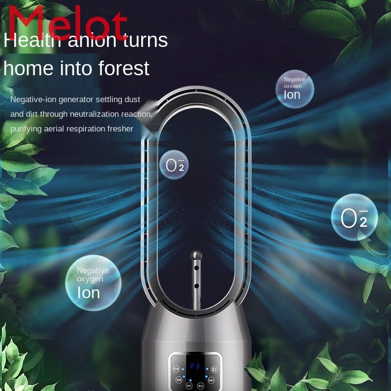 New Bladeless Fan Spray Refrigeration Household Air Conditioner Fan Humidifier Air Circulation Anion Purifier