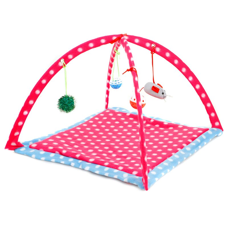 Cat Toys Portable Cat Tent Funny Pet Toys Mobile Activity Pets Play Bed Toys Cat Play Mat Blanket House Foldable Kitten Tents