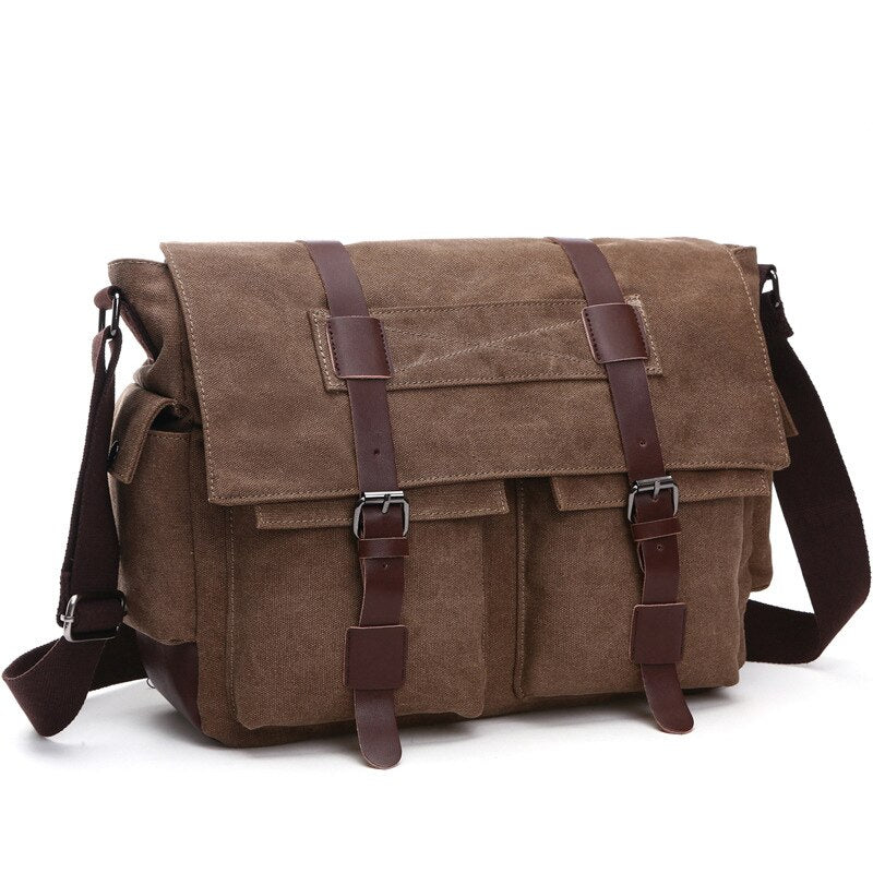 Retro Men Messenger Bags Canvas Handbags Leisure Work Travel Bag Man Business  Crossbody Bags Briefcase for Male Bolsas XA108ZC