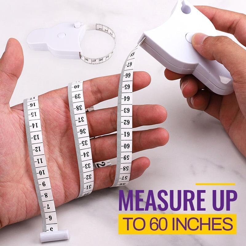 Self-tightening Body Measuring Tape Ruler 150cm/60 Inch Sewing Tailor Dressmaking Measure Ruler Meter Film for Waist Chest Legs