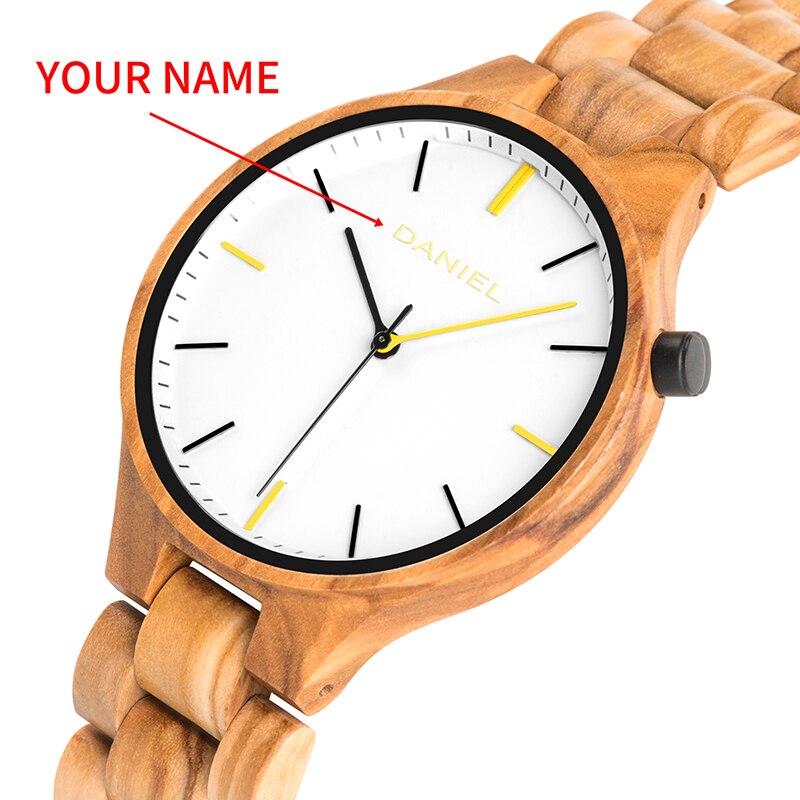 Cuatomize Name BOBO BIRD Wood Watch Men Top Luxury Brand Wristwatches Male Clock in Wooden Gift box Marriage anniversary gift