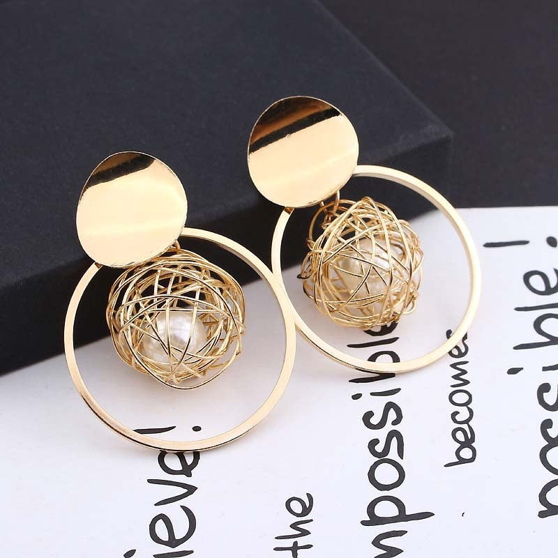 2023 Vintage Earrings Large for Women Statement Earrings Geometric Metal Pendant Earrings Trend Fashion Jewelry