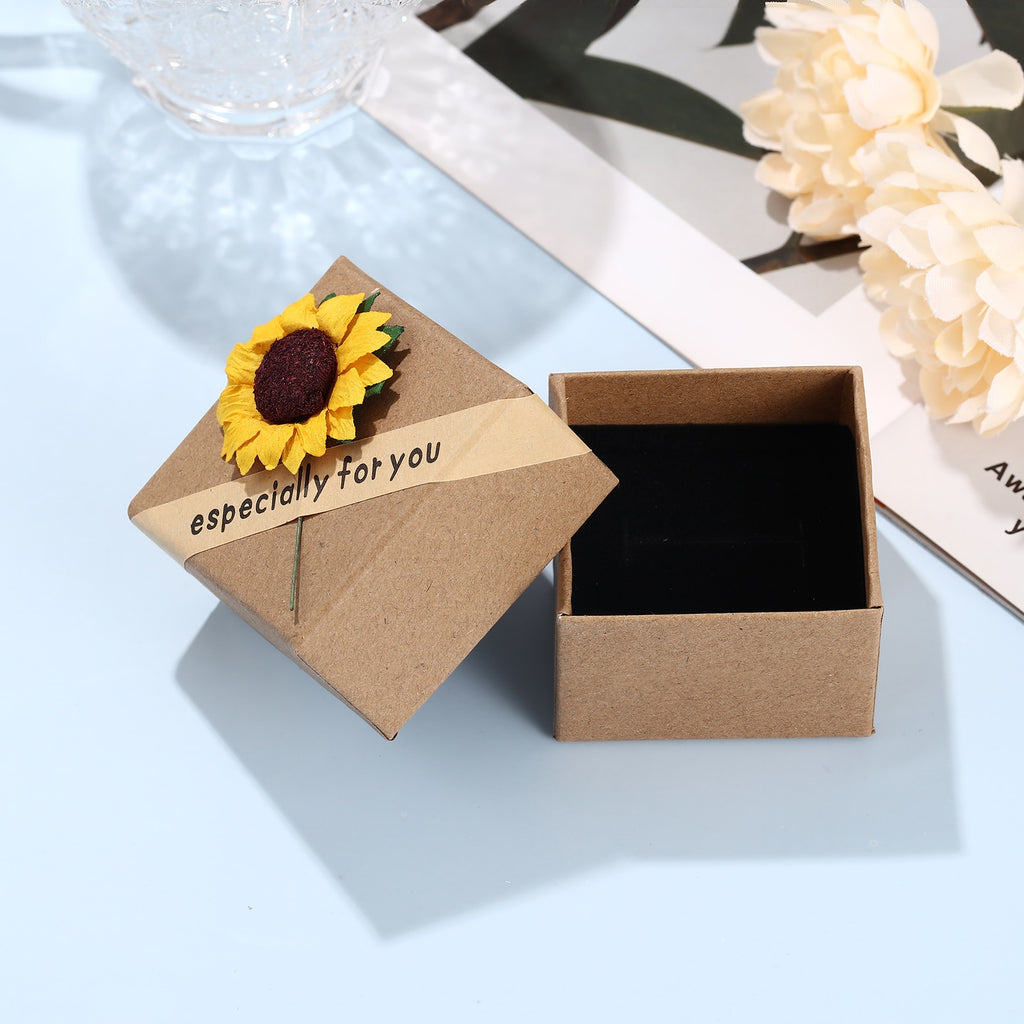 Jewelry Box Delicate Sunflower Rose Flower Gift Boxes for jewelry Christmas Anniversary Gifts for Family