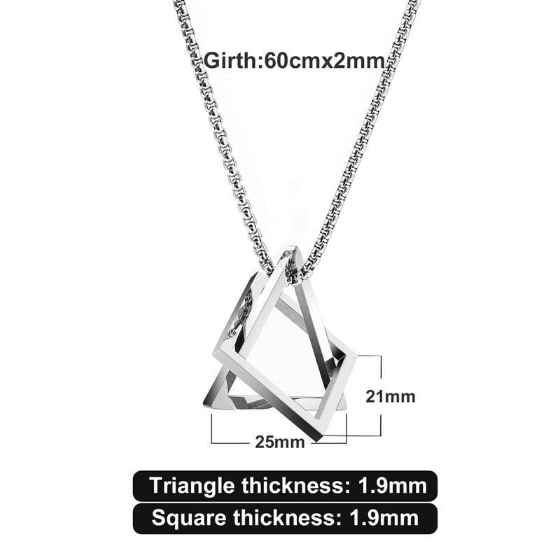 Hot Fashion Geometric Men Pendant Necklace Classic 316L Stainless Steel Chain Necklace For Man Male Punk Jewelry Party Gift