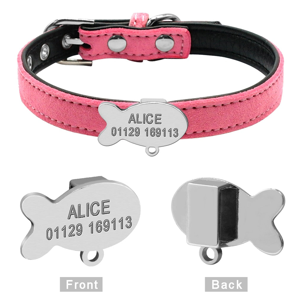 Customized Cat Collar Personalized Puppy Small Dogs ID Collars Engraved Name Phone Number Free Engraving For Chihuahua XXS XS S