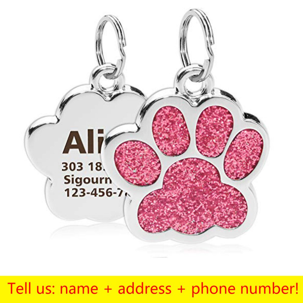 Personalized Pet ID Tags Engraved Pet Name Number Address Cat Dog Collar Pet Pendant Puppy Cat Necklace Charm Collar Accessories