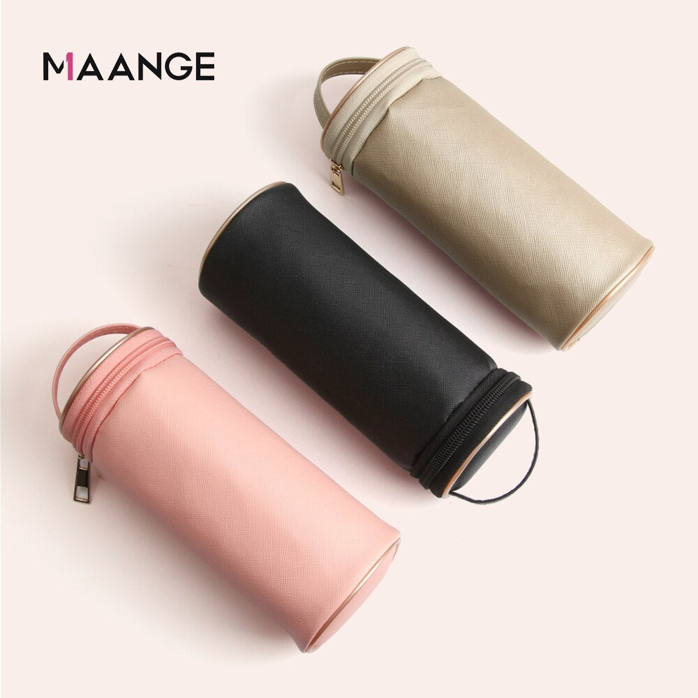 PU Leather Travel Makeup Brushes Pen Holder Storage Empty Holder Women Cosmetic Brush Bag Brushes Organizer Make Up Tools New