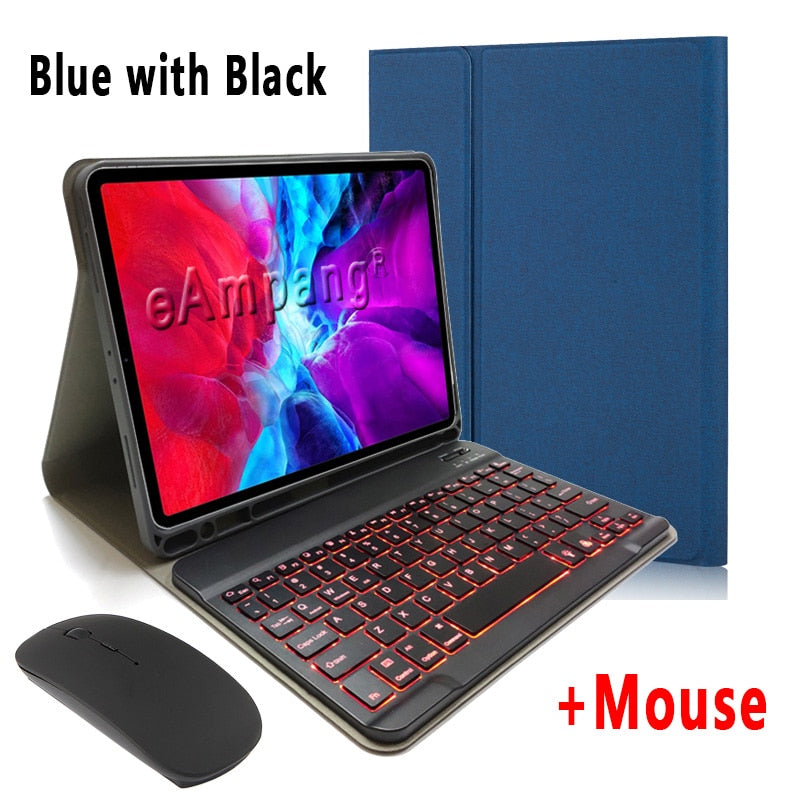 For iPad Pro 12.9 Keyboard Case Mouse Apple iPad Pro 12.9 2015 2017 2018 2020 2021 2022 English Russian Spanish Arabic Cover