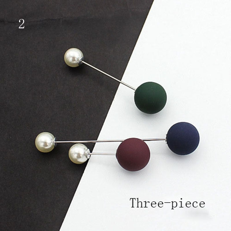 10 Pieces Button Brooch Set Imitation Pearl Rhinestones Pin Coat Clothes Accessories Gift Prevent Exposure Different Design Brooches for Women such as Flower, Pearl, Ribbon