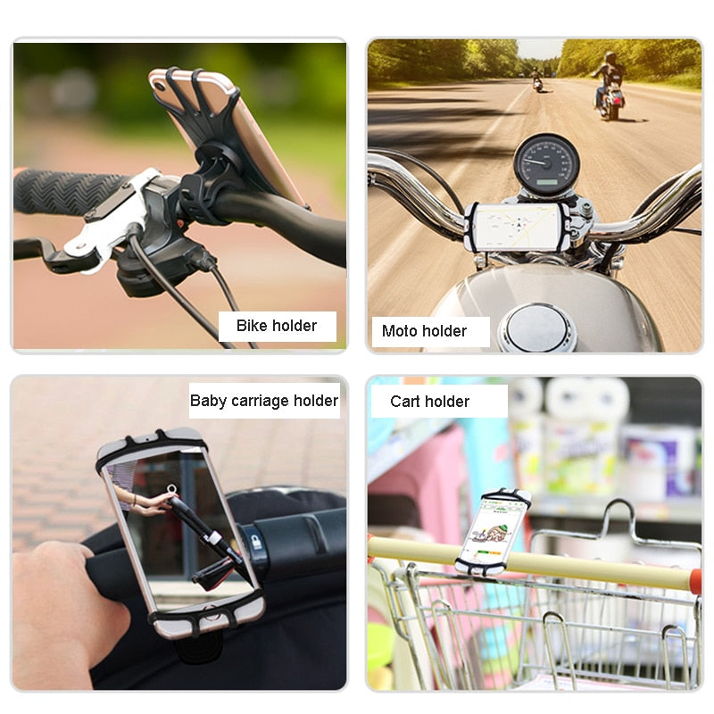 Universal Motocycle Bicycle Mobile Phone holder for iPhone Samsung Xiaomi Huawei Cell Phone Mobile Bike Handlebar Bracket Holder