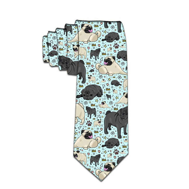 3D Printed Business Party Wedding Men Ties Funny Pattern Cute Animal Food Polyester Slim Neckties For Men Shirt Accessories