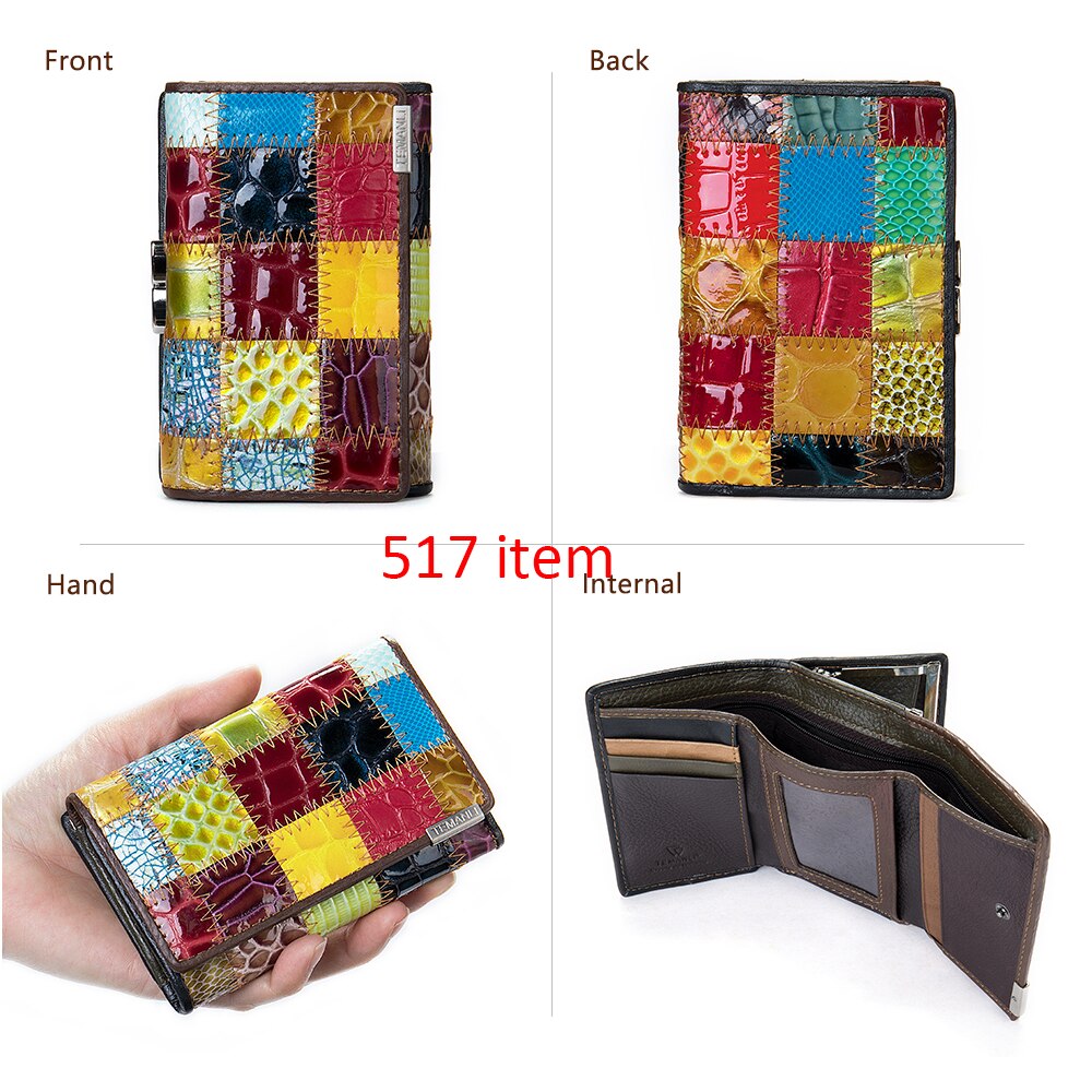 WESTAL Women's Purses Leather Wallets Small Short Coin/Card Wallets for Women Slim Wallets Ladies Female Billfold Wallets 517