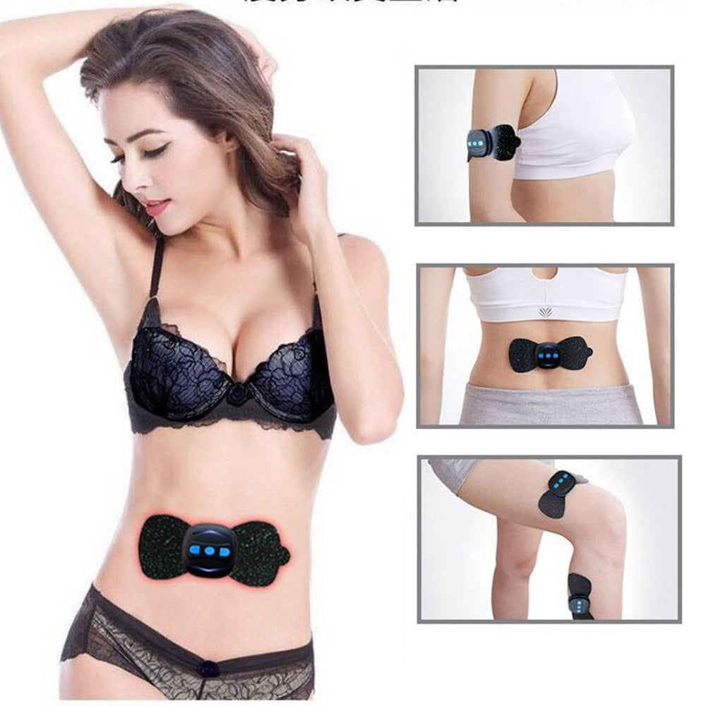 Portable Mini Electric Back Neck Shoulder Body Massager Tens Unit Muscle Stimulator Cervical Massager Pain Relief Tool