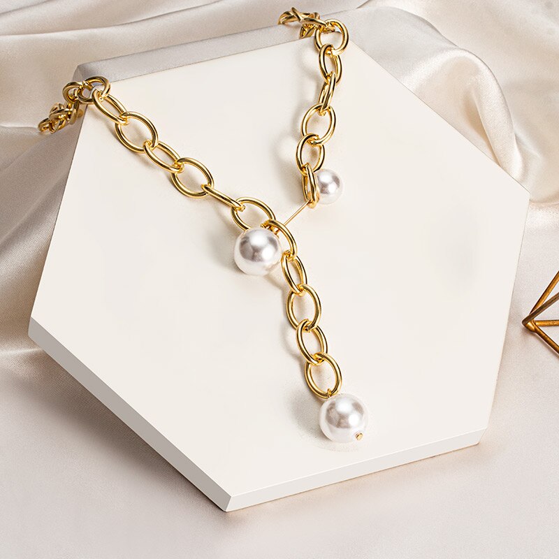 Vintage Chain Necklace Punk Multilayer Gold Circle Chain Necklace for Women Simple Round Hip Hop Choker Necklace Trendy Jewelry