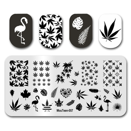 Nail Stamping MouTeen148 Cartoon Big Size Head Disney Nail Plates Stamp King Manicure Set For Nail Art Stamping