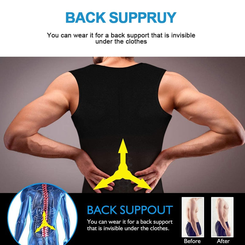 Men Neoprene Sweat Sauna Vest Body Shapers Vest Waist Trainer Slimming Vest Shapewear Waist Shaper Corset For Women