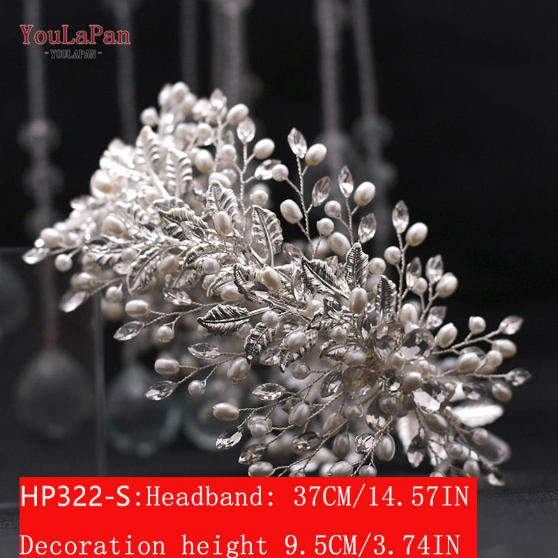 YouLaPan HP240 Luxury Bridal Crown Wedding Hair Accessories Bridal Tiara and Headdress Rhinestone Headband for Women Headpiece