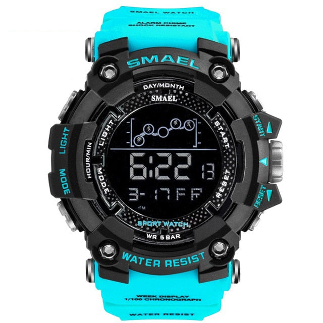 SMAEL Military Sport Watch Mens Stopwatch Waterproof Chrono Digital Wristwatches For Men Chronograph Clock Relogio Masculino