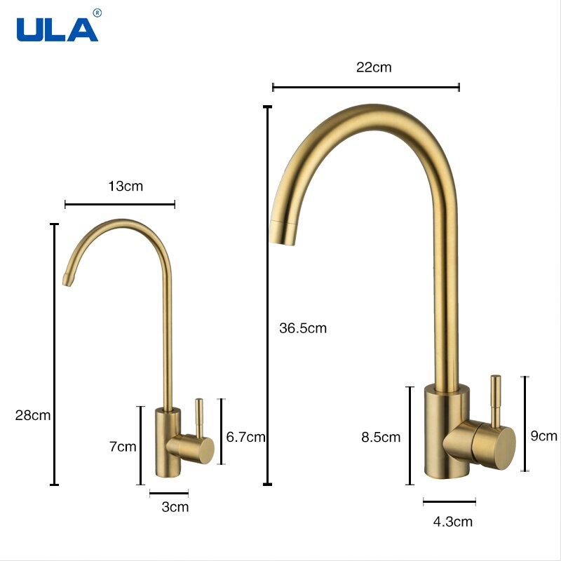 ULA kitchen faucet with tap drinking water Purifier Kitchen Faucet Set Stainless Steel Kitchen Mixer Sink Tap( Hoses Not include