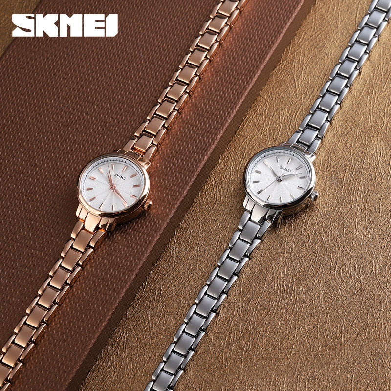 SKMEI Quartz Watch Women Fashion Ladies Watches Wrist Waterproof Stainless Steel Women Watches Luxury Montre Femme 1410