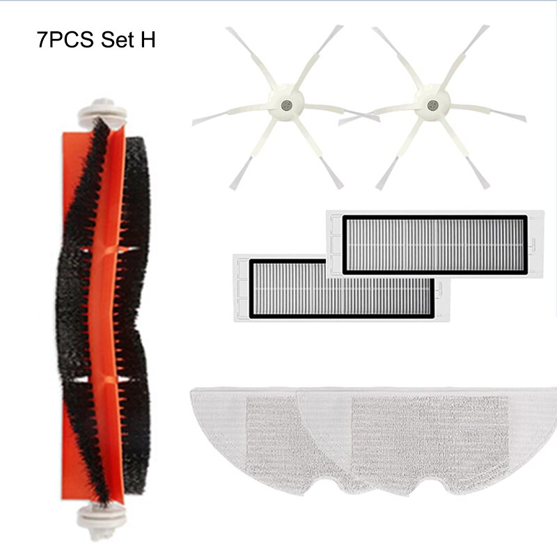 Side Brush Roll Brush Mop Colth HEPA Filter for Xiaomi Roborock 1S Robot S50 S51 S55 S5 S6 Vacuum Cleaners Parts