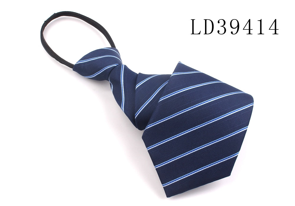 Zipper Tie For Men Women Classic Skinny Neck Tie For Wedding Casual Plaid Mens Neckties Suits Striped Neck Ties Jacquard Cravat