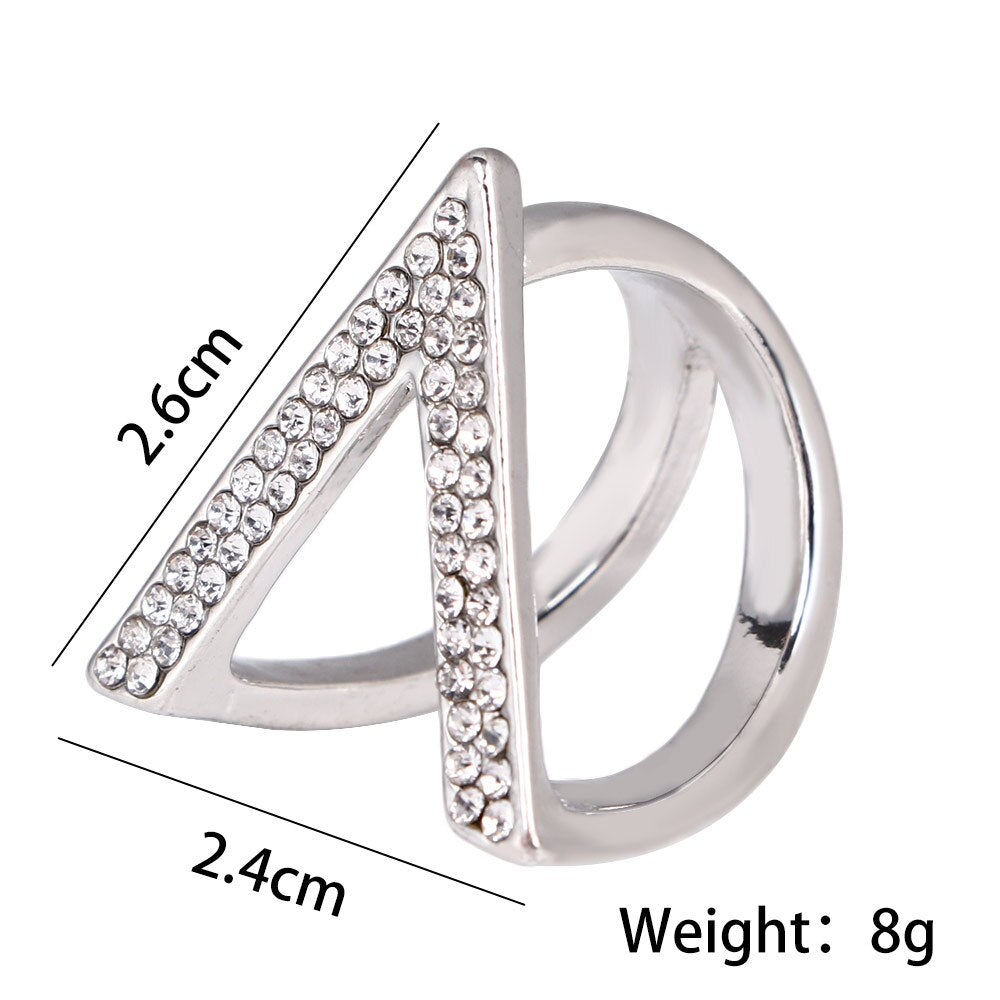 Fashion Scarf Buckle Brooch Pins for Women Crystal Shawl Buckle Ring Clip Scarf Jewelry Gift Brooch Pins Party Wedding Gifts