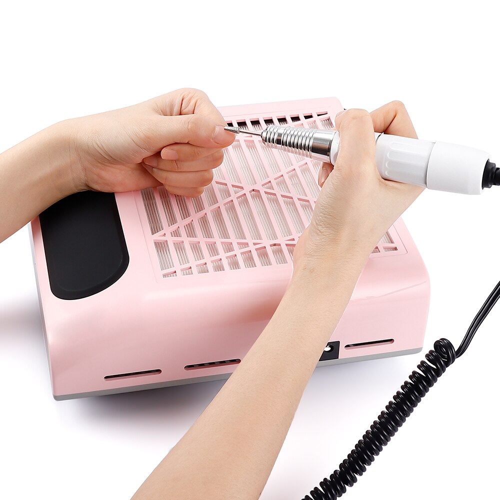 80W Nail Dust Suction Dust Collector Fan Vacuum Cleaner Manicure Machine Tools Strong Power Nail Fan Art Manicure Salon Tools