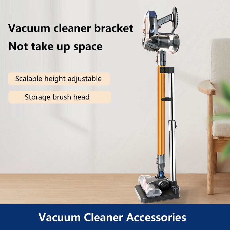 Punch-free Adjustable Bracket Vacuum Cleaner Attachment Universal Storage Rack Shelf for Household