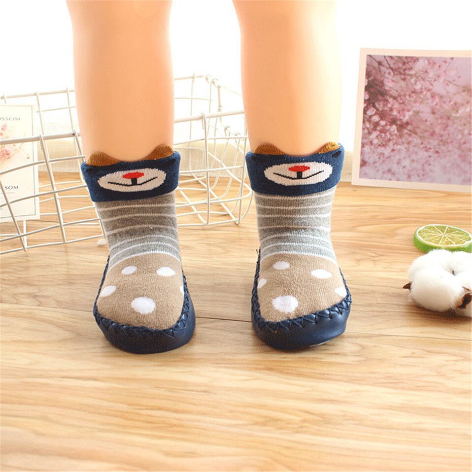 2023 New born Baby Socks With Rubber Soles Infant Baby Girls Boys Shoes Spring Autumn Baby Floor Socks Anti Slip Soft Sole Sock