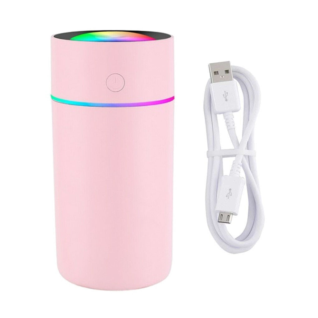 320ml Air Humidifier Silent Creative Color Light Air Diffuser Portable Mist Maker USB Charging Automatic Timer Humidifier