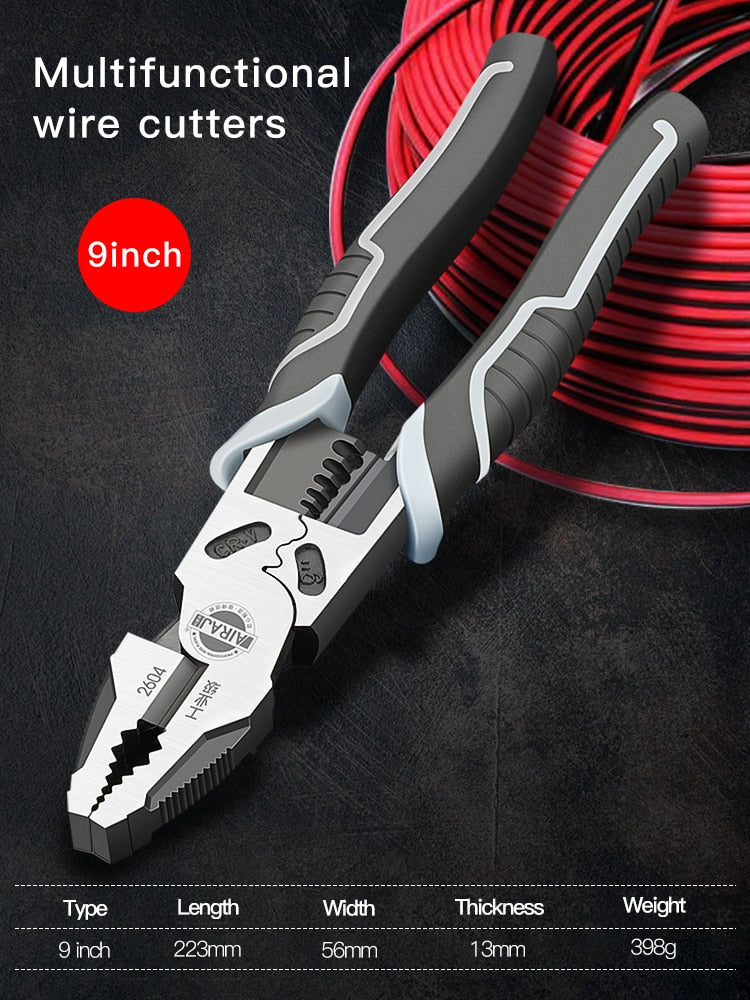 AIRAJ Multifunctional Universal Diagonal Pliers Needle Nose Pliers Hardware Tools Universal Wire Cutters Electrician Wire Pliers