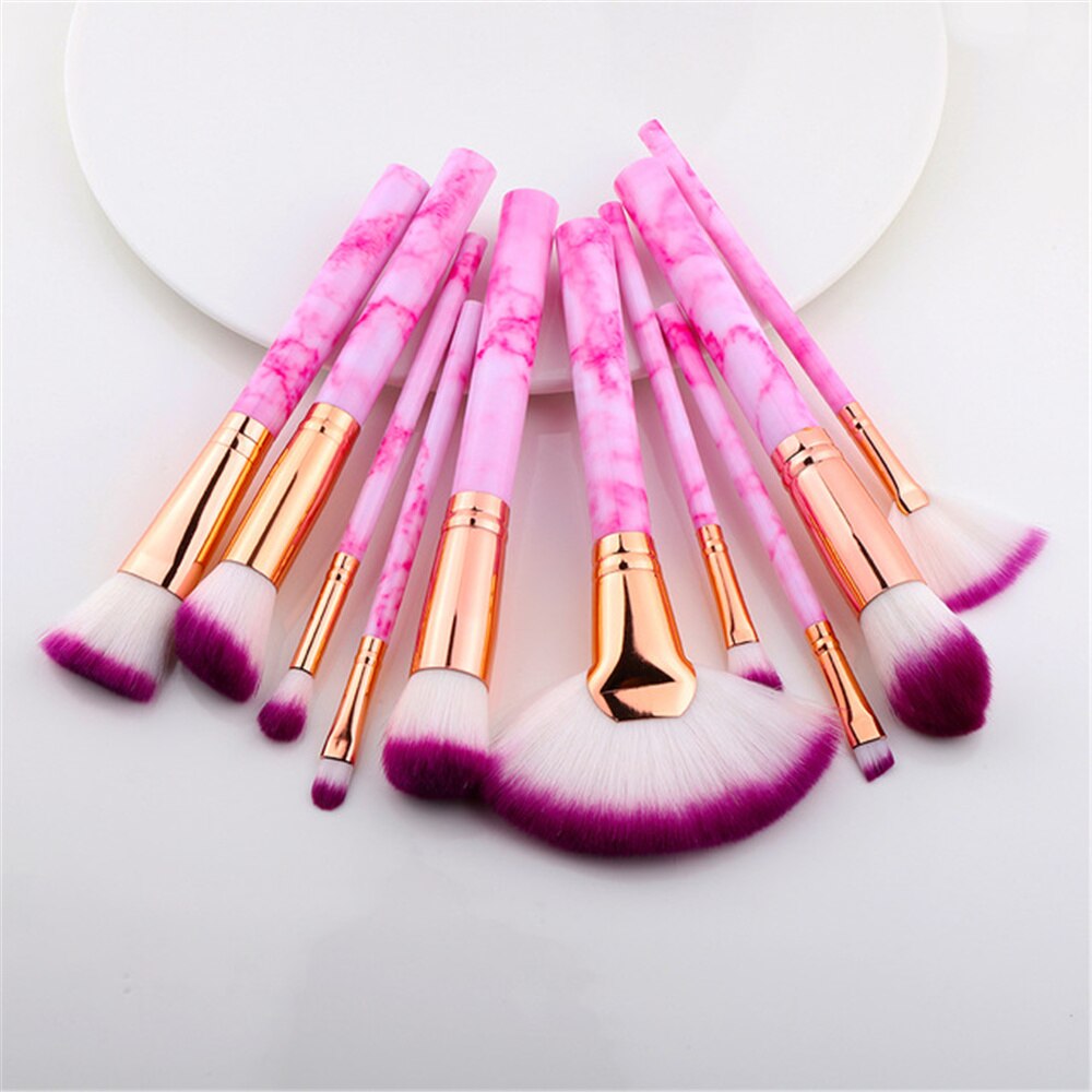 FLD 5-15Pcs Makeup Brushes Tool Cosmetic Set Beauty Powder Foundation Eye Shadow Eyebrow Fan Blush Blending Make Up Brush Kit