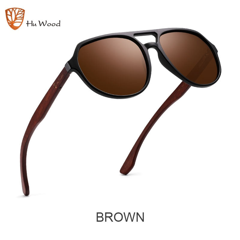 Hu Wood Brand Design Bamboo Wood Sunglasses Women Men Vintage Square Sun Glasses Fashion Coating Mirror Sunglass UV400 Oculos