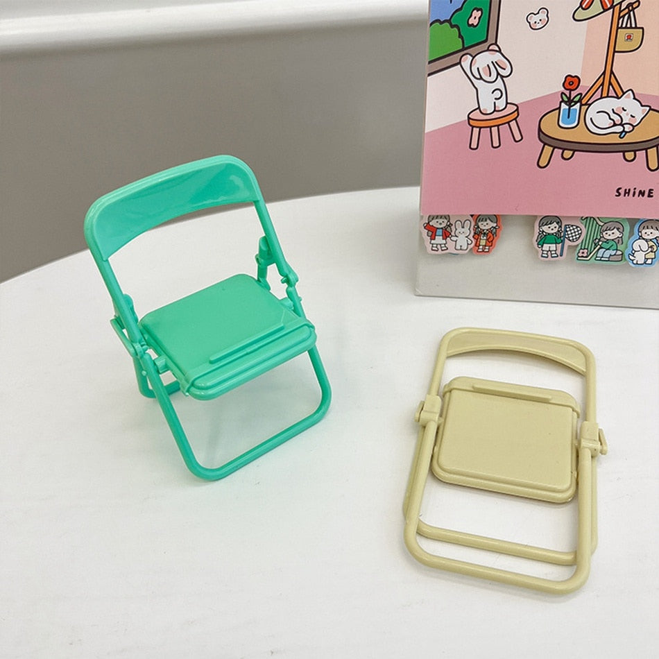 universal cute ins chair mobile phone holder table stand phone accessories creative bracket for iPhone Samsung Huawei Redmi oppo