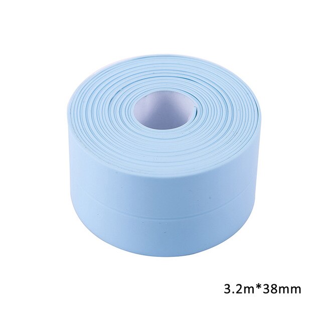 3.2mx38mm 22mm Windows Bath Tape Sealing Strip Pvc Kitchen Waterproof Wall Sticker Self-adhesive Seam Toilet Corner Tape Sealant