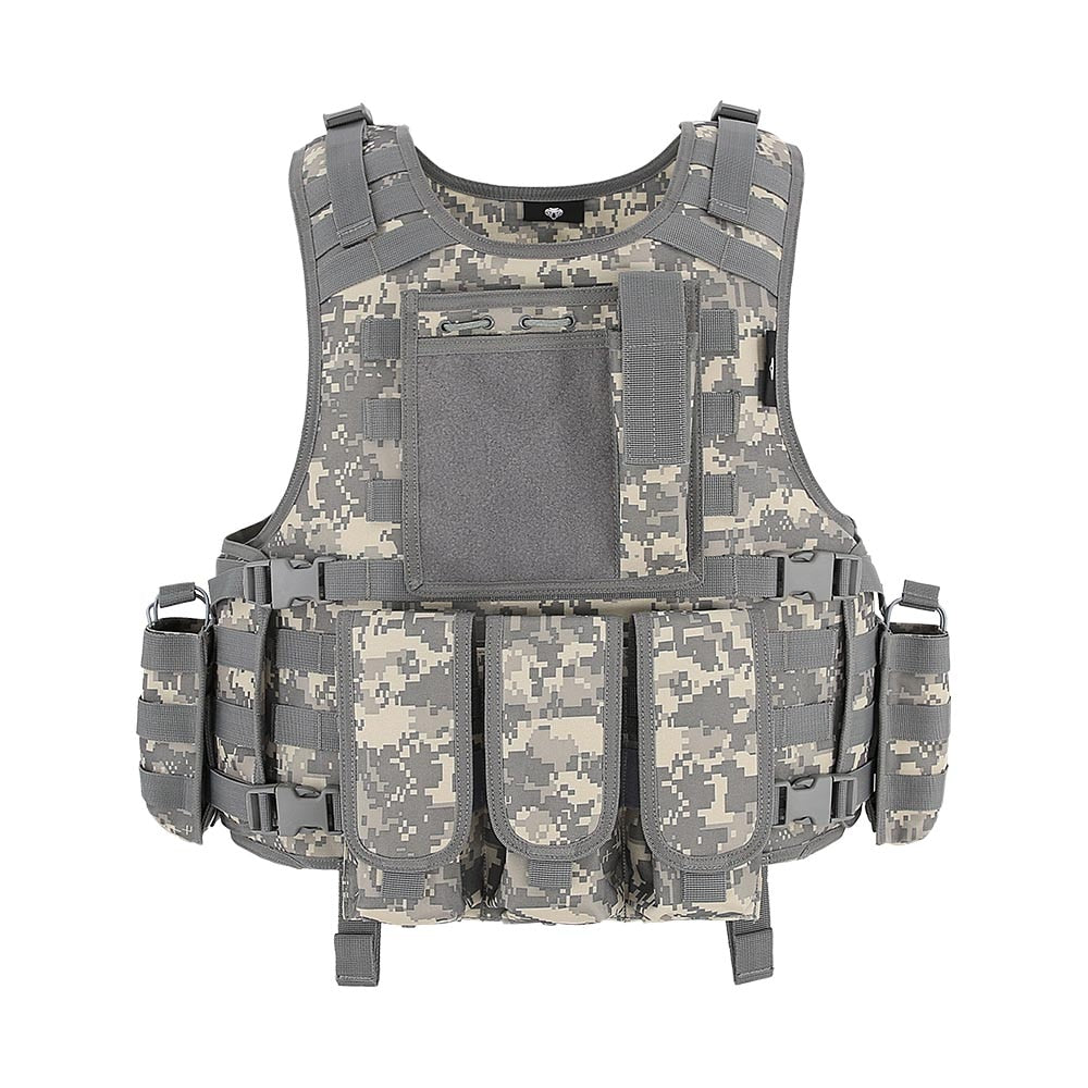 MGFLASHFORCE Molle Airsoft Vest Tactical Vest Plate Carrier Swat Fishing Hunting Paintball Vest Military Army Armor Police Vest