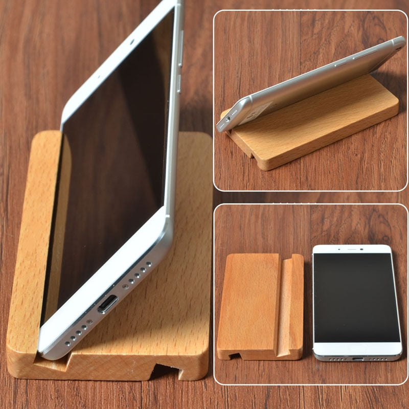 Wooden Phone Holder Stand for iPhone 11 12 Pro Max SE3 Phone Desk Holder for Huawei P30 P40 Pro Phone Support for Samsung S9 S10