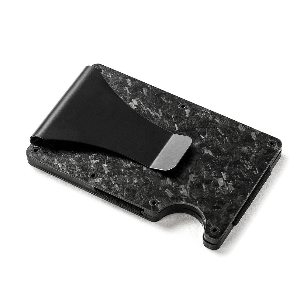 Fashion Carbon Fiber Card Holder Wallet Designer Aluminium Credit Card Holder Metal Minimalist Rfid Card Wallets Men Cardholder