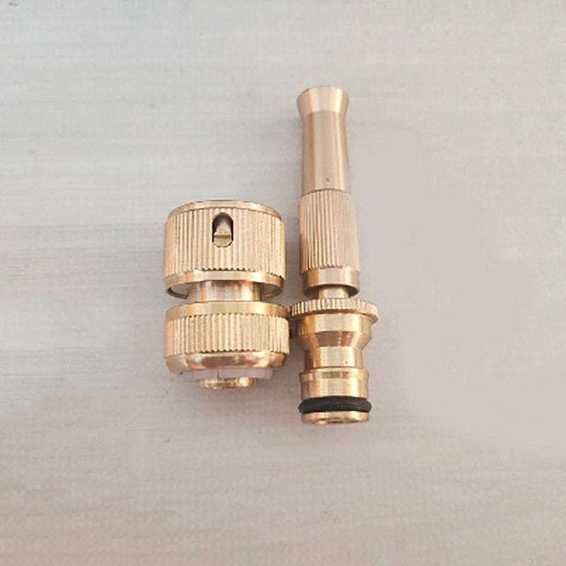 Spray Nozzle Water Gun Brass High Pressure Direct Spray пистолет Quick Connector Home Hose Adjustable Pressure Garden Sprinkler