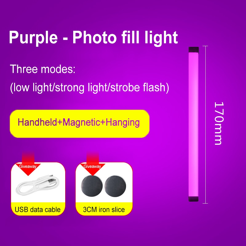 Handheld Fill Light For Photography Led Studio Light Emergency Lamps Adjustable Selfie Lamp Wall Panels Decor Background Lights