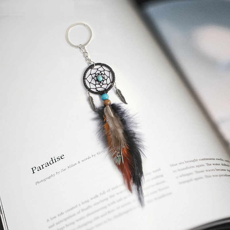 Mini Dreamcatcher Bookmarks New Fashion Handmade  Indian Dream Catcher Cafe & Bar & Bag Hanging Pendant Decor Gift 3.5 diameter