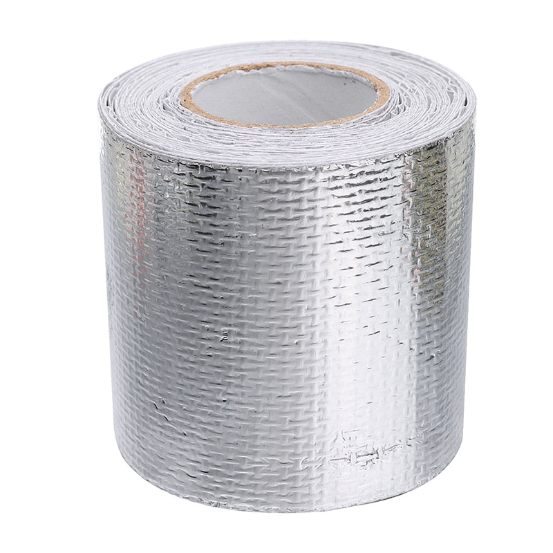 5m Exhaust Heat Tape Manifold Downpipe High Temperature Bandage Tape Silver Adhesive Tape