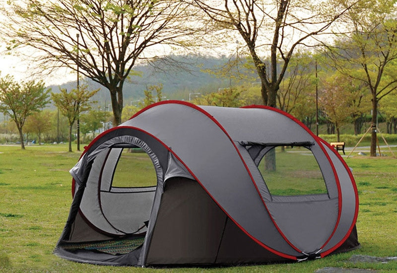 New Style Pop Up Ultralarge 4~5 Person Fully Automatic Speed Open With Mosquito Net Outdoor Camping Beach Tent Sun Shelter